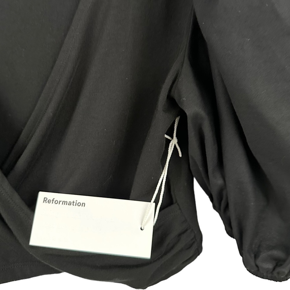 REFORMATION Kathryn Cropped Wrap Blouse - Picture 7 of 10